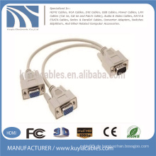 Großhandel 15pin 3 + 6 VGA zu VGA Kabel 1 männlich bis 2 weiblich